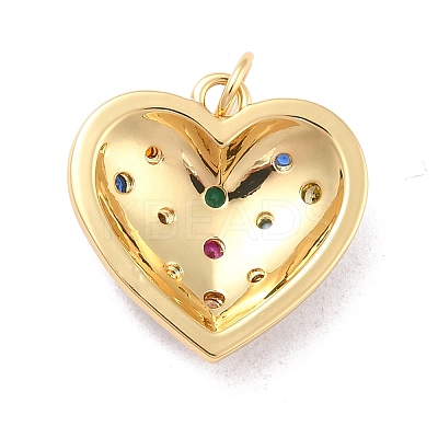 Eco-Friendly Brass Micro Pave Cubic Zirconia with Enamel Pendants X-KK-K268-15G-1