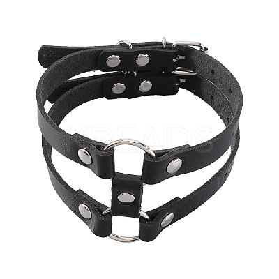 Imitation Leather Alloy Leg Chain WGF1871-09-1