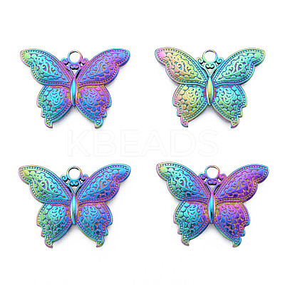 Ion Plating(IP) 201 Stainless Steel Pendants STAS-N098-227M-1