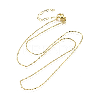 1.5MM Brass Oval Link Chain Necklaces NJEW-M108-17G-1