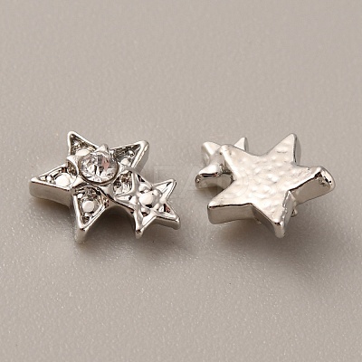 Star Zinc Alloy Rhinestone Cabochons FIND-WH0150-84P-1