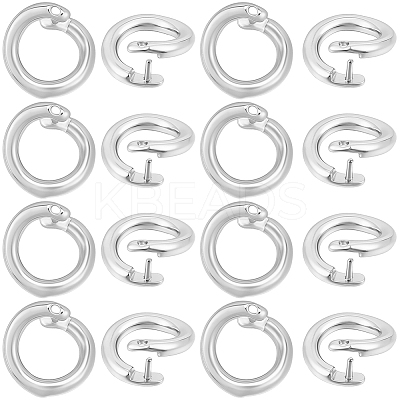 Brass Snap Clasps KK-BBC0021-49S-1