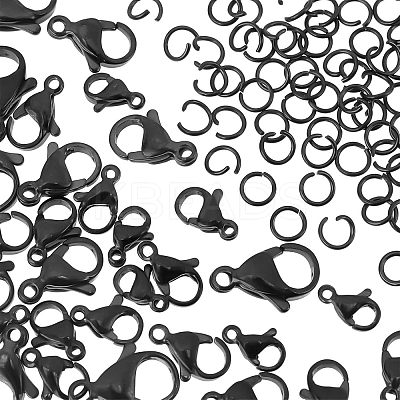 36Pcs 6 Style PVD Vacuum Plating 304 Stainless Steel Lobster Claw Clasps STAS-UN0028-35-1