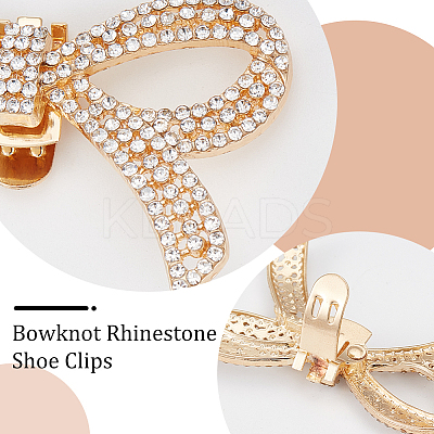 4Pcs Alloy Crystal Rhinestone Wedding Shoe Decorations FIND-CP0002-06KCG-1