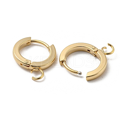 201 Stainless Steel Huggie Hoop Earrings Findings STAS-A167-01F-G-1