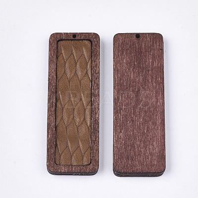 Eco-Friendly Cowhide Leather Big Pendants FIND-S301-30A-02-1