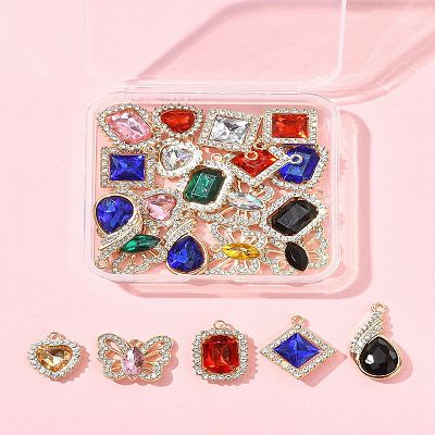25Pcs 5 Styles Alloy Pendants FIND-FS0003-52-1