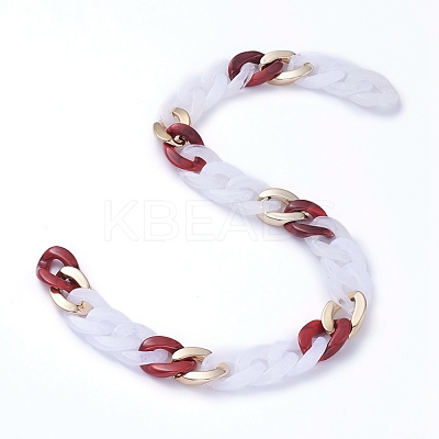 Handmade CCB Plastic Curb Chains AJEW-JB00680-02-1