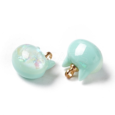 Sparkle Opaque Resin Charms RESI-E019-01G-01-1