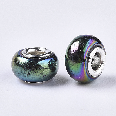 Opaque Resin European Beads LS-X-RPDL-T038-007A-1