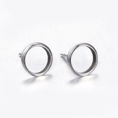Tarnish Resistant 304 Stainless Steel Stud Earring Settings LS-X-STAS-K131-A-01P-1