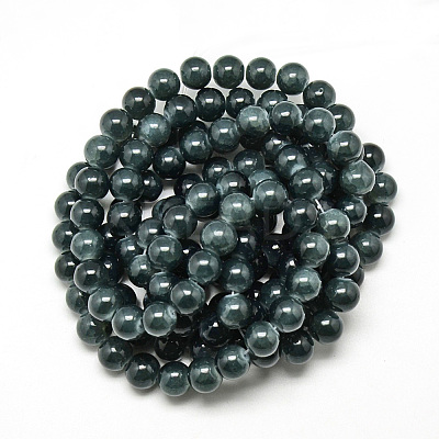 Baking Paint Crackle Glass Bead Strands DGLA-Q023-6mm-YS35-1