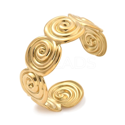 304 Stainless Steel Cuff Bangles for Women LS-AJEW-P127-18G-1