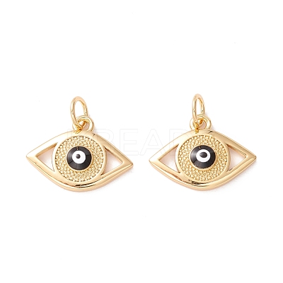 Rack Plating Brass Enamel Pendants KK-D073-28G-01-1