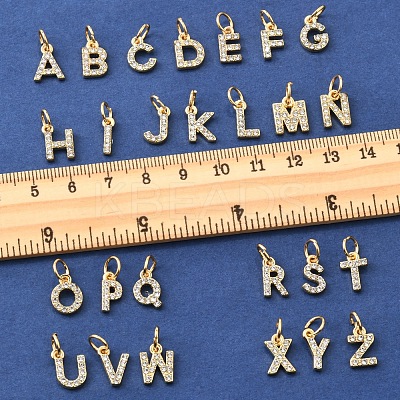 26Pcs 26 Styles Alloy Rhinestone Pendants FIND-FS0003-60-1