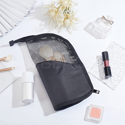 Portable Nylon & PVC Laser Transparent Cosmetic Storage Bags ABAG-WH0035-032B-1