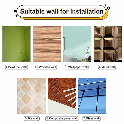 2 Sets 2 Colors Mirror Wall Stickers DIY-CN0003-07-1