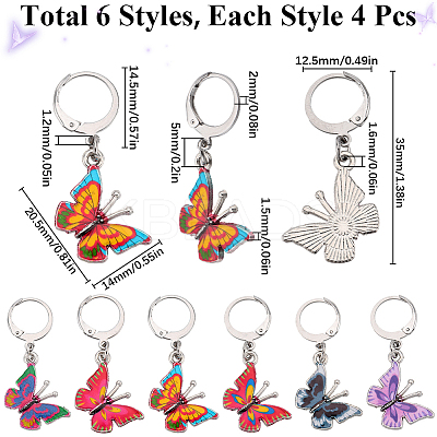 Alloy Enamel Pendant Decorations HJEW-SC00050-1
