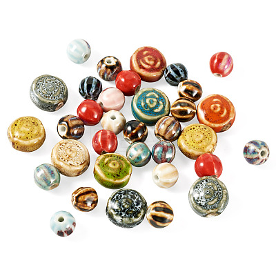 30Pcs Handmade Porcelain Beads PORC-TA0001-79-1
