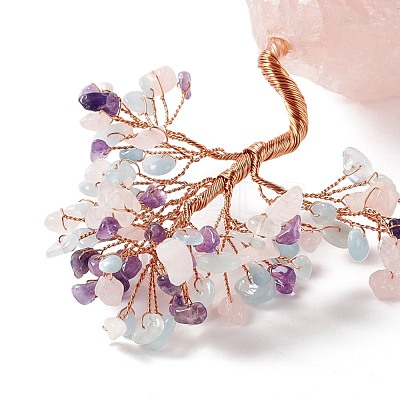 Natural Aquamarine Tree Display Decoration DJEW-G027-08RG-02-1