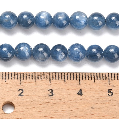 Natural Kyanite Beads Strands G-C259-B01-6mm-02-1