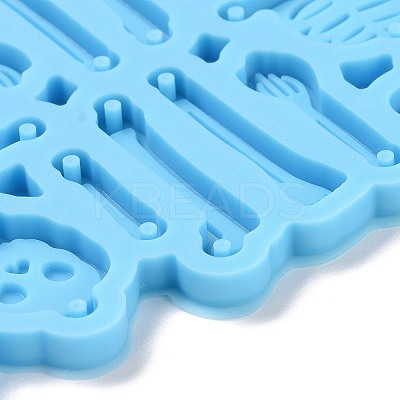 DIY Skeleton Componenet Pendant Silicone Molds X-DIY-D060-43-1