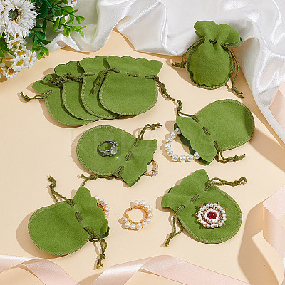 Calabash Velvet Jewelry Storage Drawstring Pouches TP-WH0011-05F-1