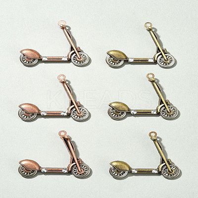 6Pcs 2 Colors Tibetan Style Alloy Pendants FIND-FS0002-58-1