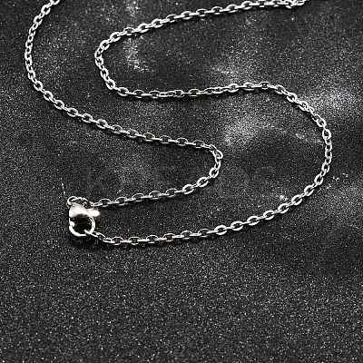 Tarnish Resistant 304 Stainless Steel Women Chain Necklaces NJEW-C079-01C-1