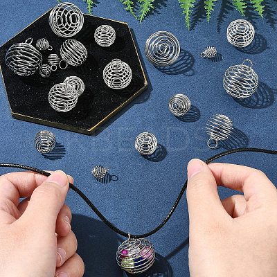 20Pcs 4 Styles Iron Wire Pendants IFIN-FS0001-46P-1