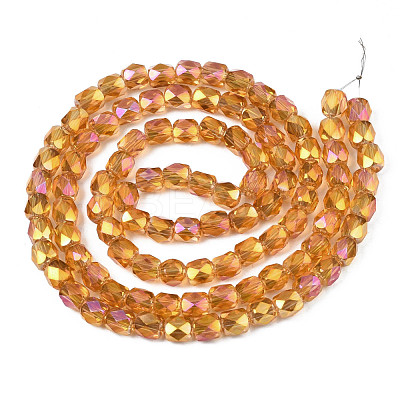 Electroplate Transparent Glass Beads Strands EGLA-N002-13-B03-1