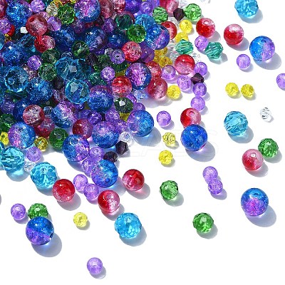 8 Styles Glass Beads Strands EGLA-YW0003-85-1