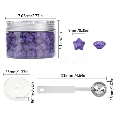 Sealing Wax Particles Kits for Retro Seal Stamp DIY-CP0003-54M-1