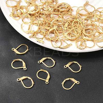 Brass Lever Back Hoop Earrings KK-EC223-C-1
