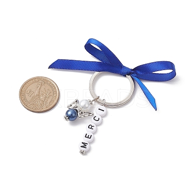 Angel Glass Pearl Beads & Acrylic Beads Charms Keychain KEYC-PH01054-05A-1