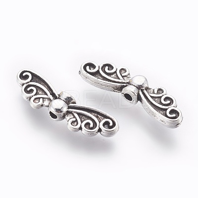 Tibetan Style Alloy Beads X-TIBEB-1331-AS-LF-1