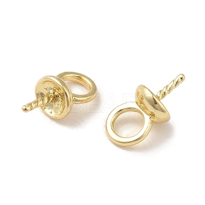 Brass Bead Cap Bails KK-G499-09A-G-1