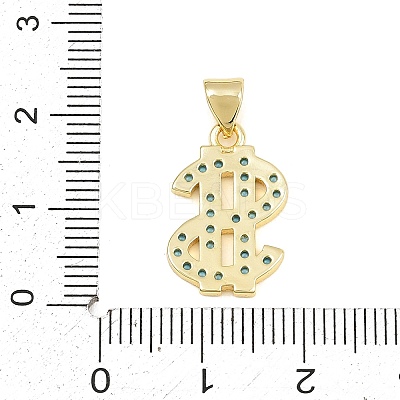 Brass Micro Pave Sky Blue Cubic Zirconia Pendants CU-CBA4A93-02B-G-1