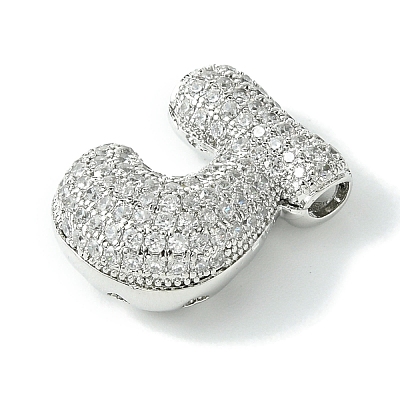 Rack Plating Brass Cubic Zirconia Pendants KK-S378-02P-J-1