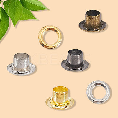 200 Sets 4 Colors Iron Grommet Eyelet Findings SCRA-GF0001-10A-06-1