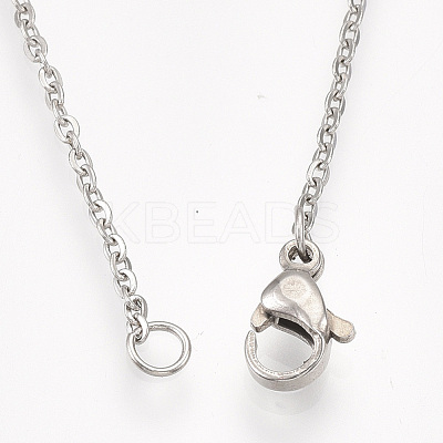 Non-Tarnish 201 Stainless Steel Pendant Necklaces NJEW-T009-JN037-1-45-1