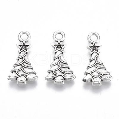 Tibetan Style Alloy Pendants TIBE-N010-28AS-RS-1