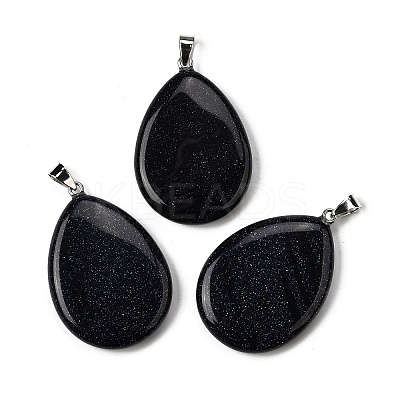 Synthetic Blue Goldstone Pendants G-F820-14P-04-1