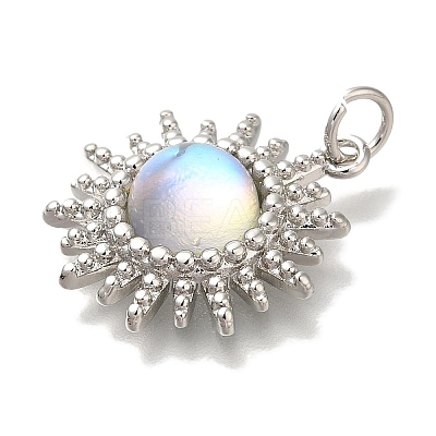 Rack Plating Brass Micro Pave Cubic Zirconia Pendants KK-I720-59P-1-1