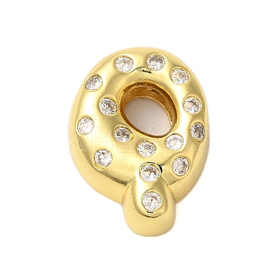 Rack Plating Brass Micro Pave Clear Cubic Zirconia Perdants KK-C067-11G-Q-1