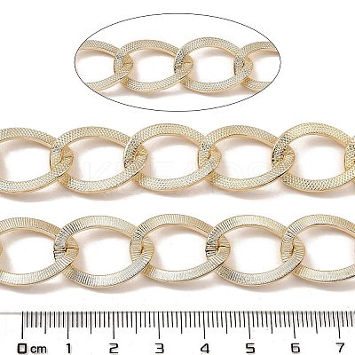 Aluminium Texture Curb Chains CHA-C002-07KCG-1