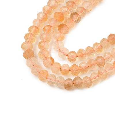 Natural Citrine(Heated) Beads Strands G-K376-B11-02-1