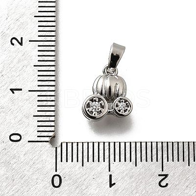 Brass Micro Pave Cubic Zirconia Charms KK-P295-23P-1