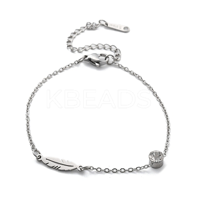 201 Stainless Steel Cable Chain Bracelets LS-BJEW-H205-01E-P-1