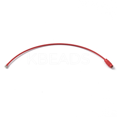 Baking Paint Stainless Steel Cable Wire Keychain AJEW-WH0413-15G-1
